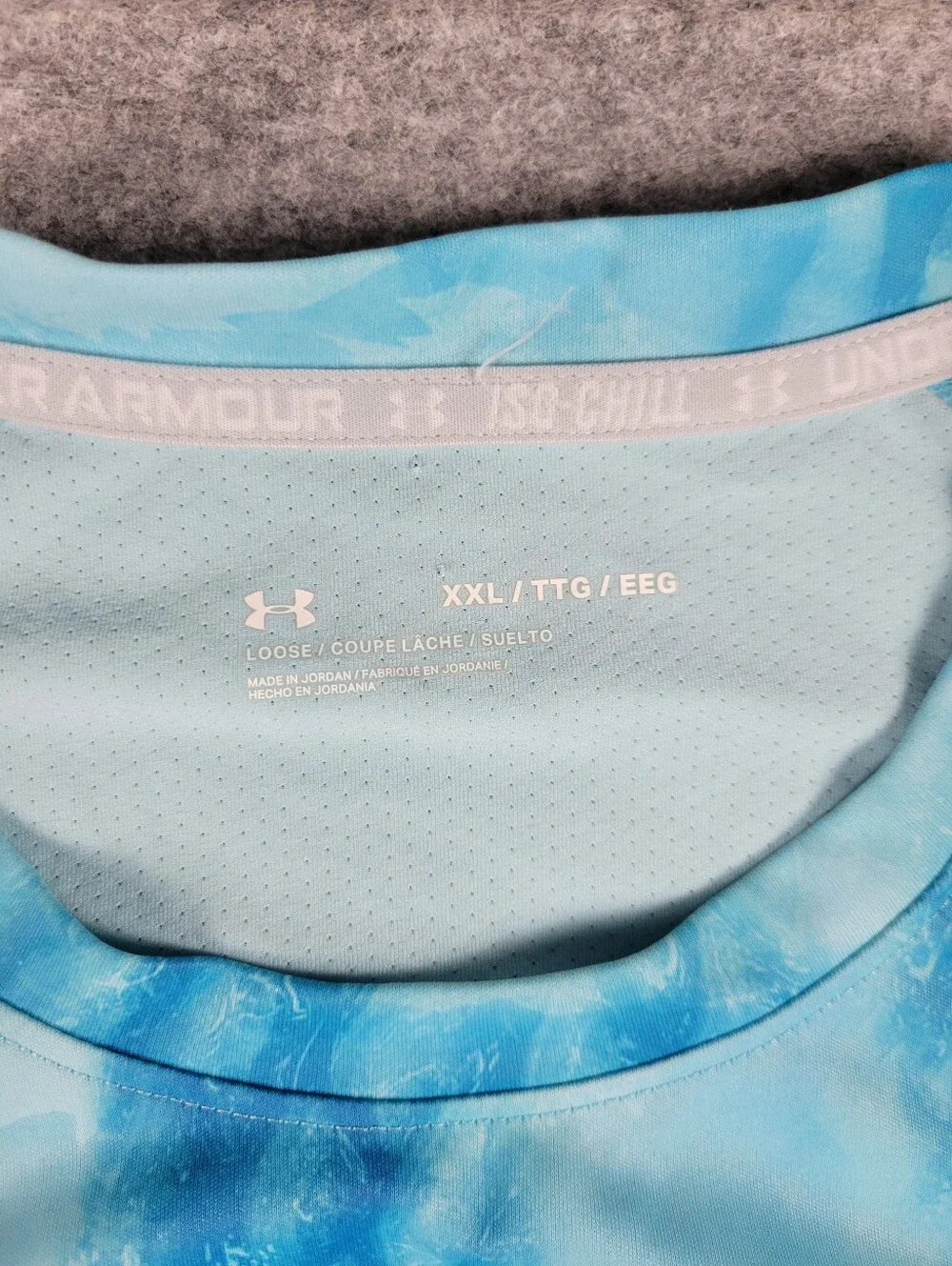 Under Armour Iso-Chill Blue Quick Dry Performance Long Sleeve Shirt Men Size XXL
